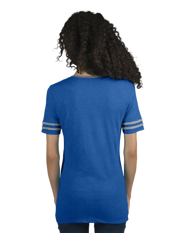 Jerzees Ladies' TRI-BLEND Varsity V-Neck T-Shirt — view 9