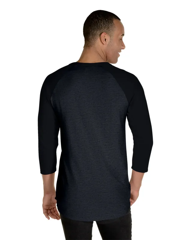 Jerzees Unisex Three-Quarter Sleeve Raglan T-Shirt — view 10