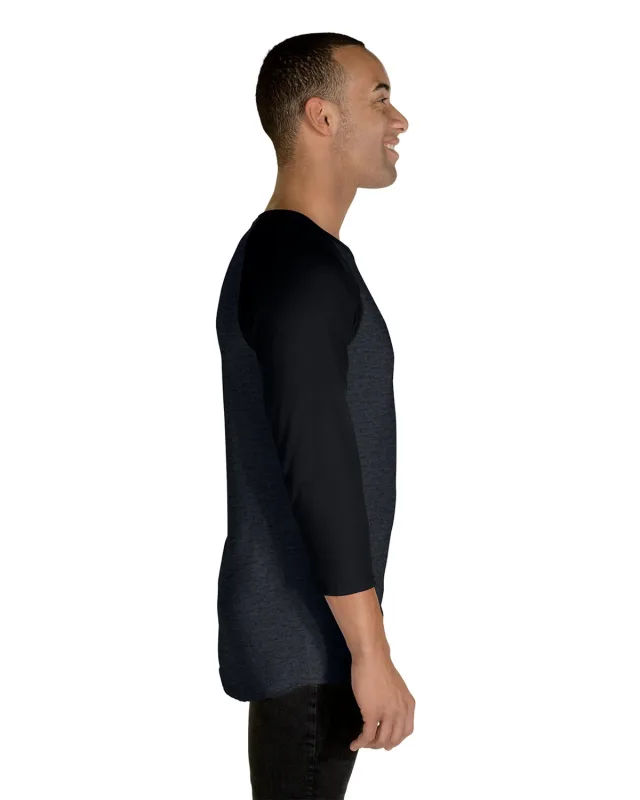 Jerzees Unisex Three-Quarter Sleeve Raglan T-Shirt — view 12