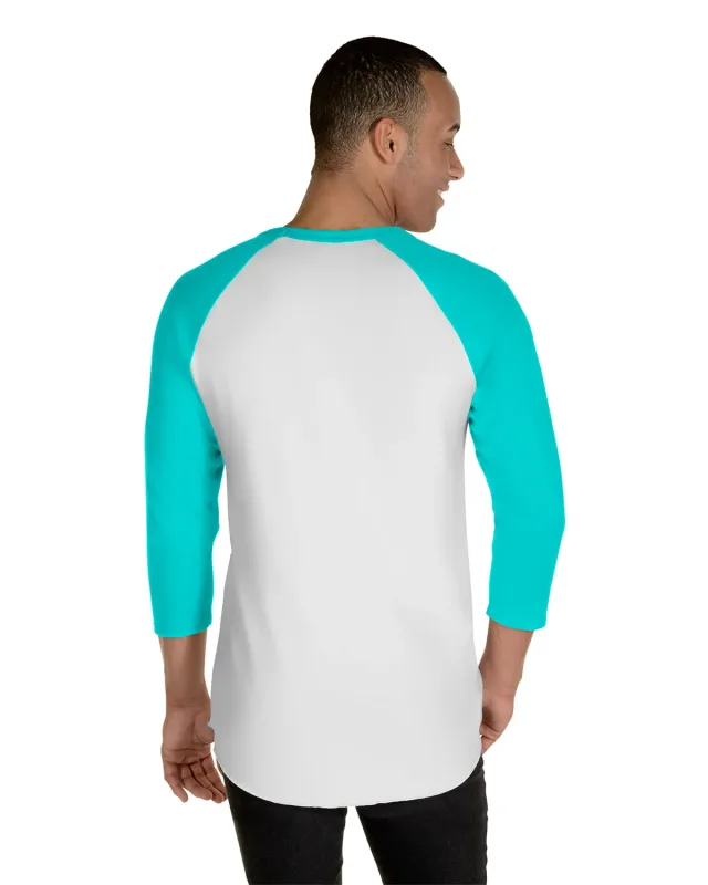 Jerzees Unisex Three-Quarter Sleeve Raglan T-Shirt — view 16