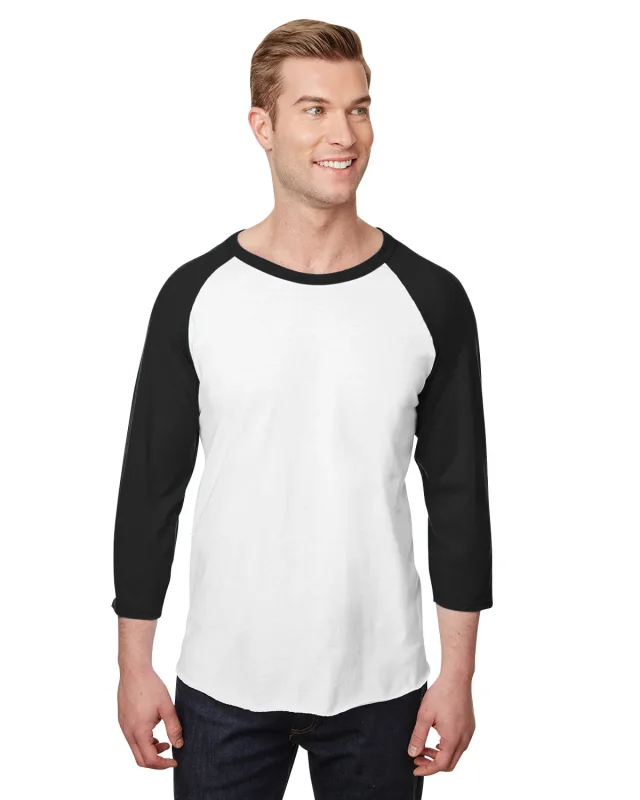 Jerzees Unisex Three-Quarter Sleeve Raglan T-Shirt — view 2