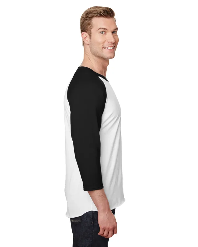 Jerzees Unisex Three-Quarter Sleeve Raglan T-Shirt — view 3