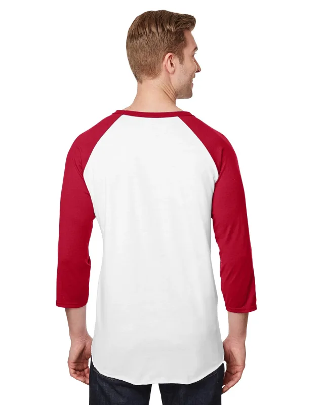 Jerzees Unisex Three-Quarter Sleeve Raglan T-Shirt — view 4