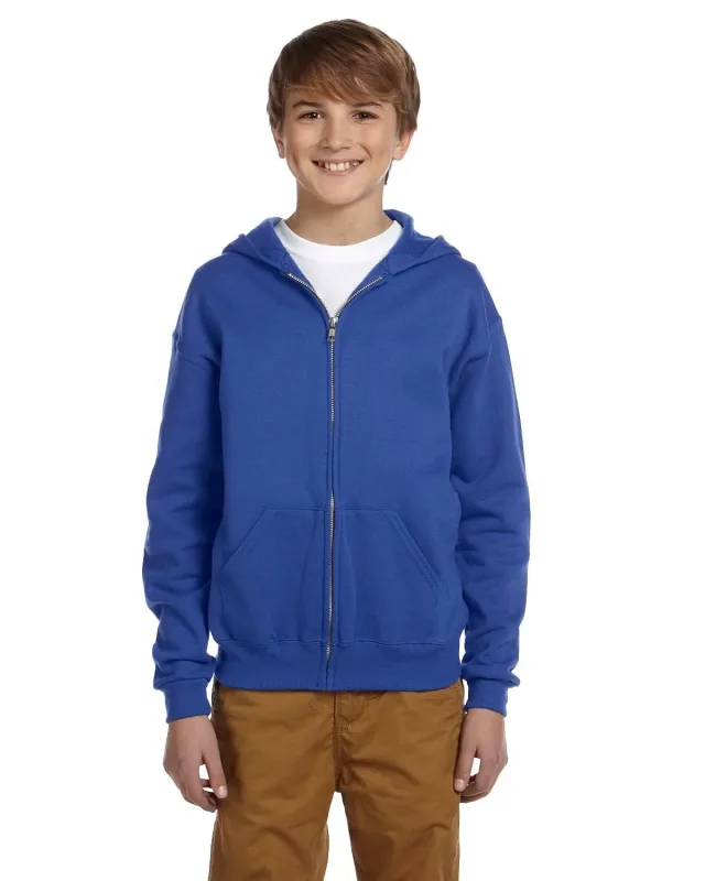 Jerzees Youth NuBlend® Fleece Full-Zip Hooded Sweatshirt — view 11