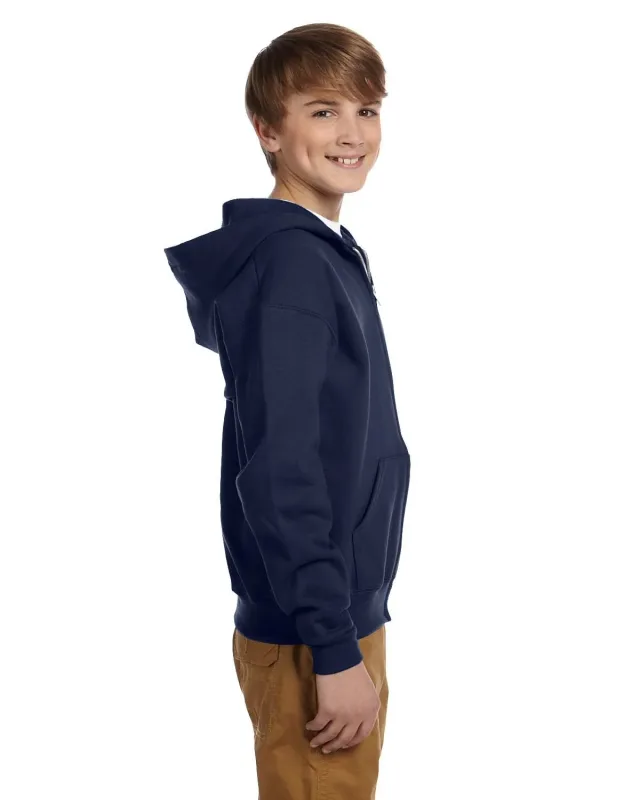 Jerzees Youth NuBlend® Fleece Full-Zip Hooded Sweatshirt — view 15