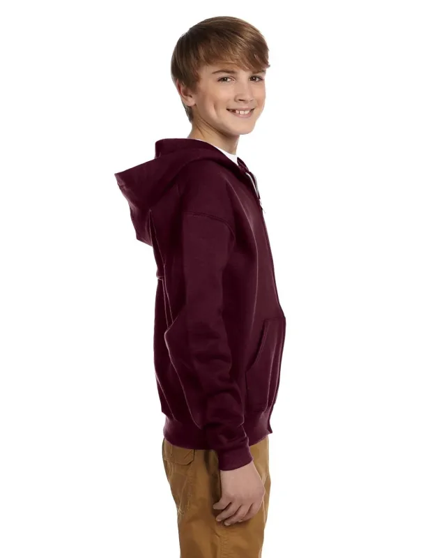 Jerzees Youth NuBlend® Fleece Full-Zip Hooded Sweatshirt — view 18