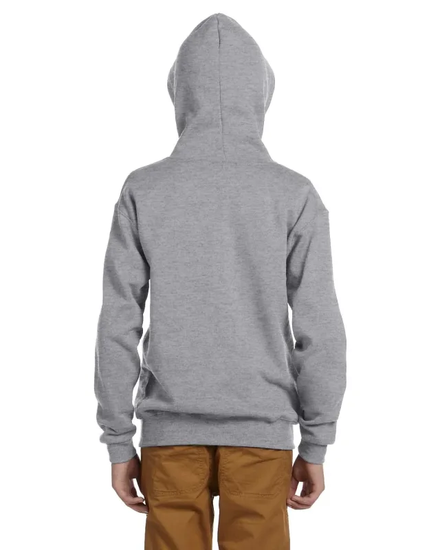 Jerzees Youth NuBlend® Fleece Full-Zip Hooded Sweatshirt — view 4