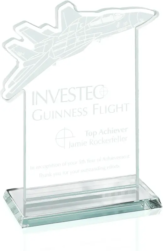 Jade Glass Jet Fighter Business & Military Award