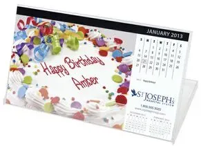 Jewel Case Desk Calendar W/Name Personalization - Landscape