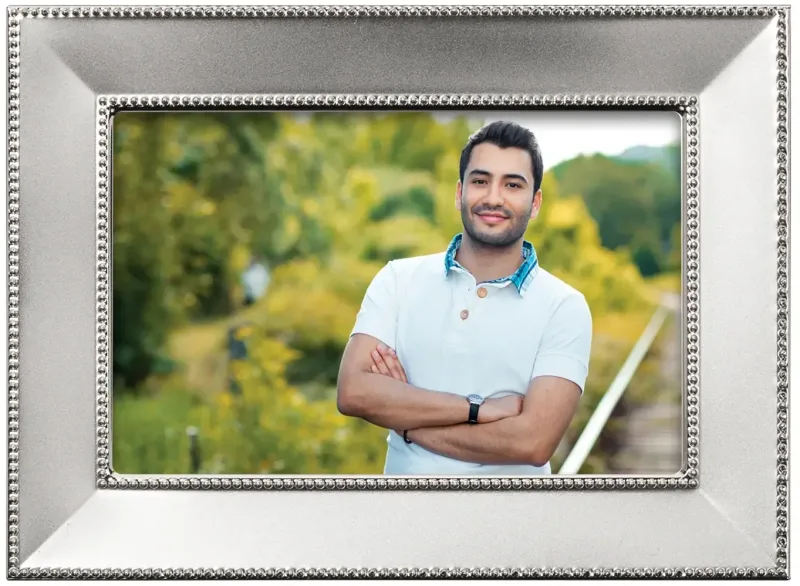 Elegant Custom Silver Photo Frame - Jimena — view 6