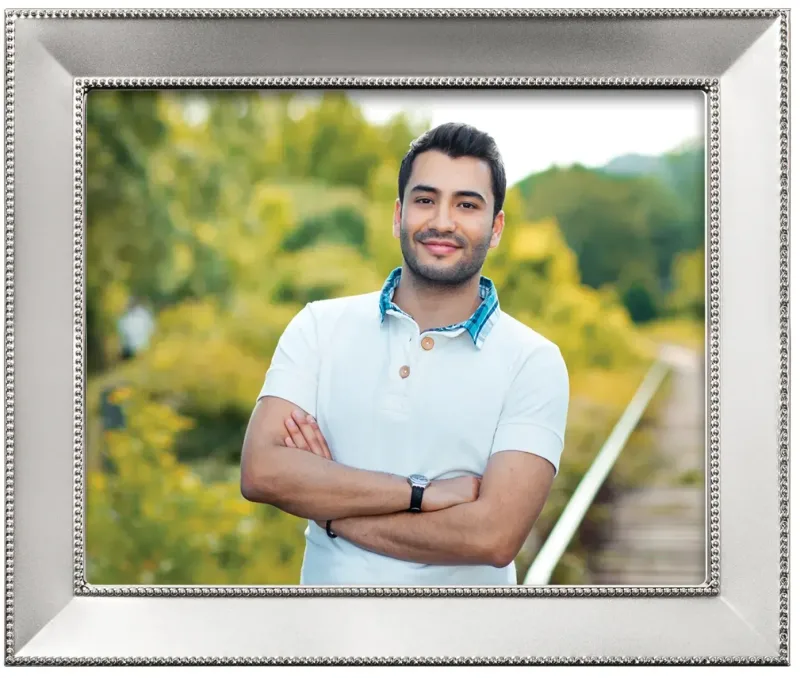Elegant Custom Silver Photo Frame - Jimena — view 7