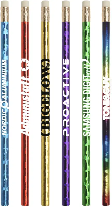 Personalized Prismatic Foil Wrap Pencil