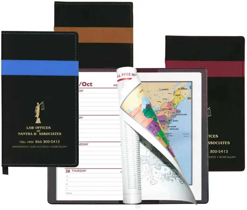 "Customized Joliett" - Personalized Two-Tone Vinyl Soft Cover Weekly Planner — view 5