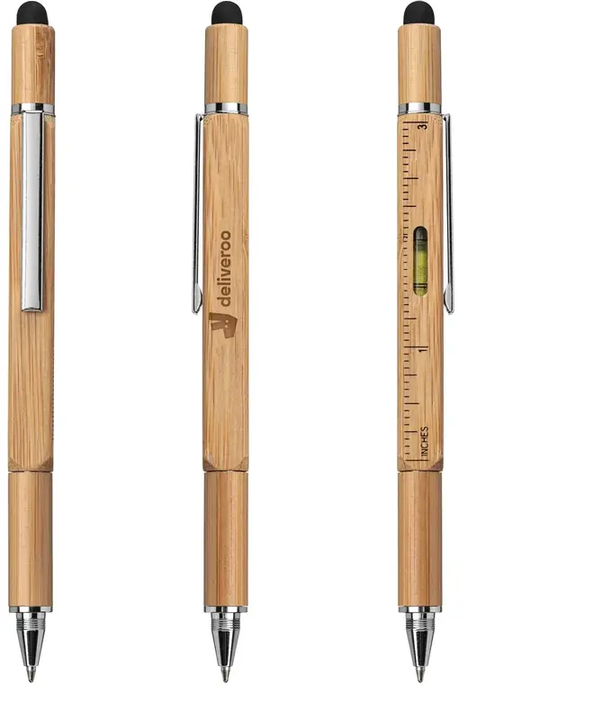 Eco-Friendly Bamboo Pen with Stylus & Tools