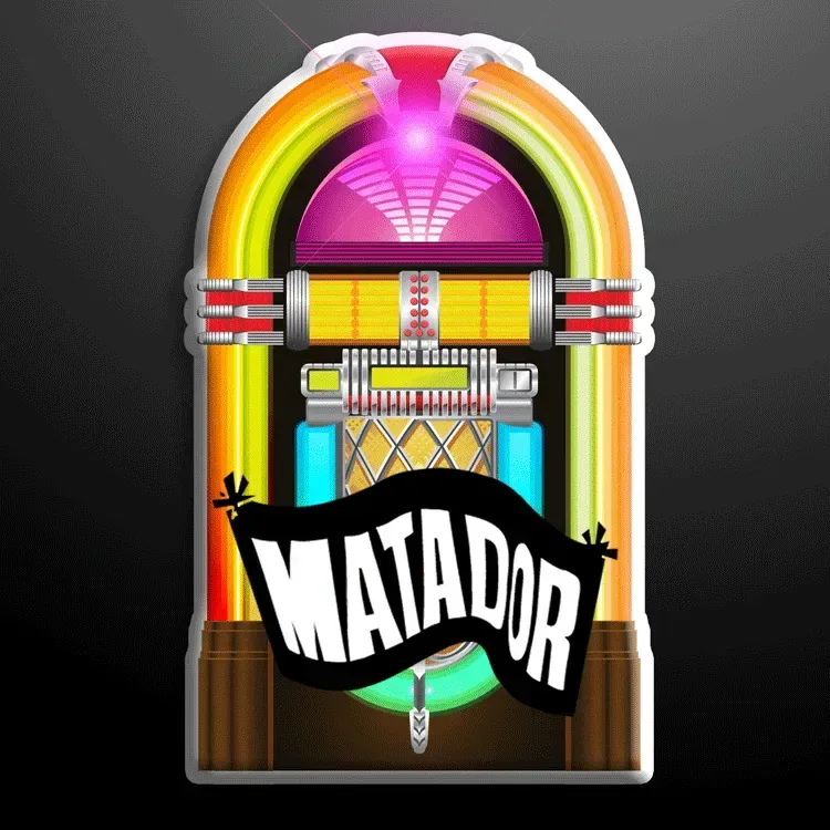 Jukebox LED Flashing Lapel Pin - Safety Pin Back β view 1