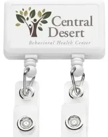 Custom Logo JUMBO Dual Strap Badge Reel — view 4