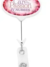 Customized Logo JUMBO Oval Badge Reel with Lanyard Attachment — view 5