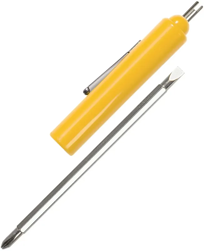 Promotional Jumbo Pocket Screwdriver - Custom Reversible 3/16" Flat Tip #1 Phillips Blade/ Valve Stem Top — view 10