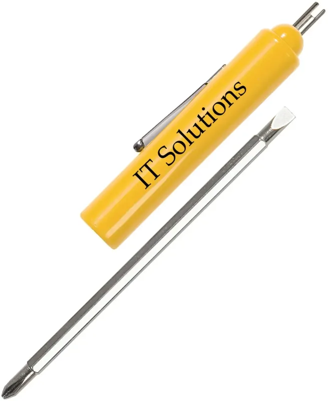 Promotional Jumbo Pocket Screwdriver - Custom Reversible 3/16" Flat Tip #1 Phillips Blade/ Valve Stem Top — view 11