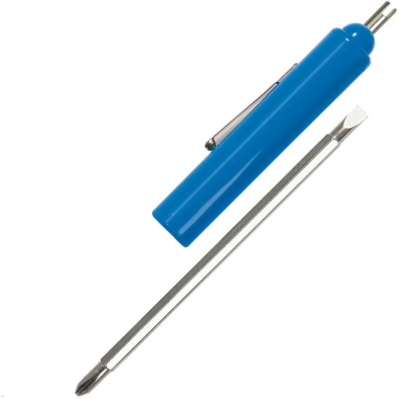 Promotional Jumbo Pocket Screwdriver - Custom Reversible 3/16" Flat Tip #1 Phillips Blade/ Valve Stem Top — view 13