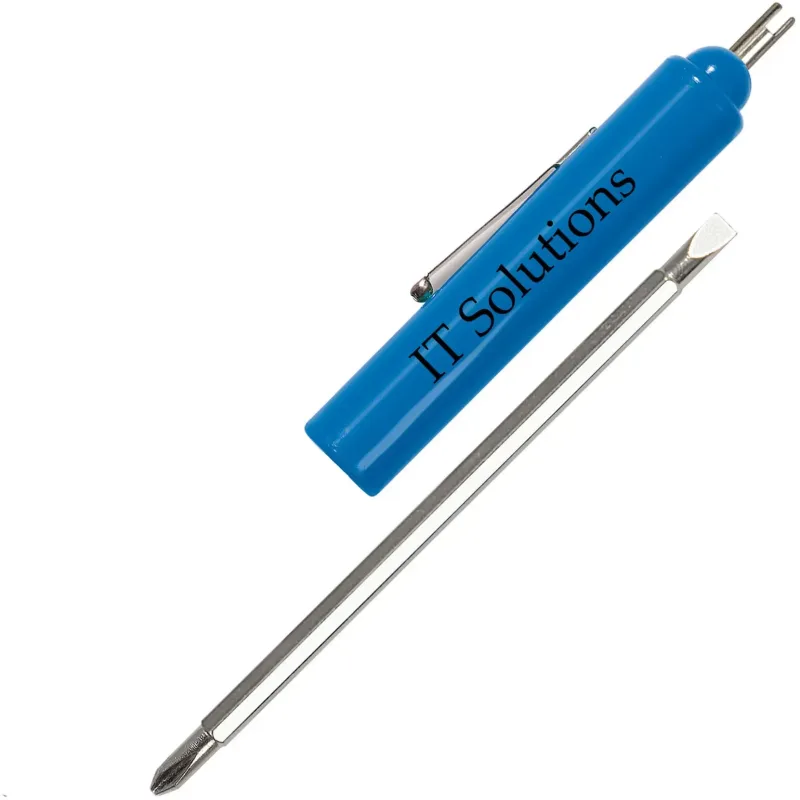 Promotional Jumbo Pocket Screwdriver - Custom Reversible 3/16" Flat Tip #1 Phillips Blade/ Valve Stem Top — view 14