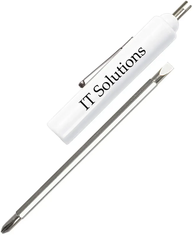 Promotional Jumbo Pocket Screwdriver - Custom Reversible 3/16" Flat Tip #1 Phillips Blade/ Valve Stem Top — view 7