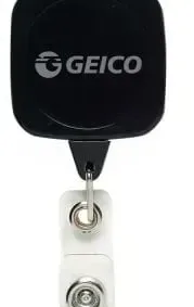 Customized JUMBO Sqround Badge Reel with Lanyard Attachment — view 3