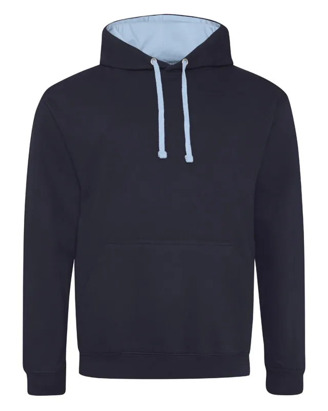 Just Hoods By AWDis Adult Midweight Varsity Contrast Hooded Sweatshirt — view 14