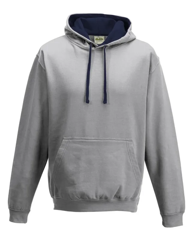 Just Hoods By AWDis Adult Midweight Varsity Contrast Hooded Sweatshirt — view 18