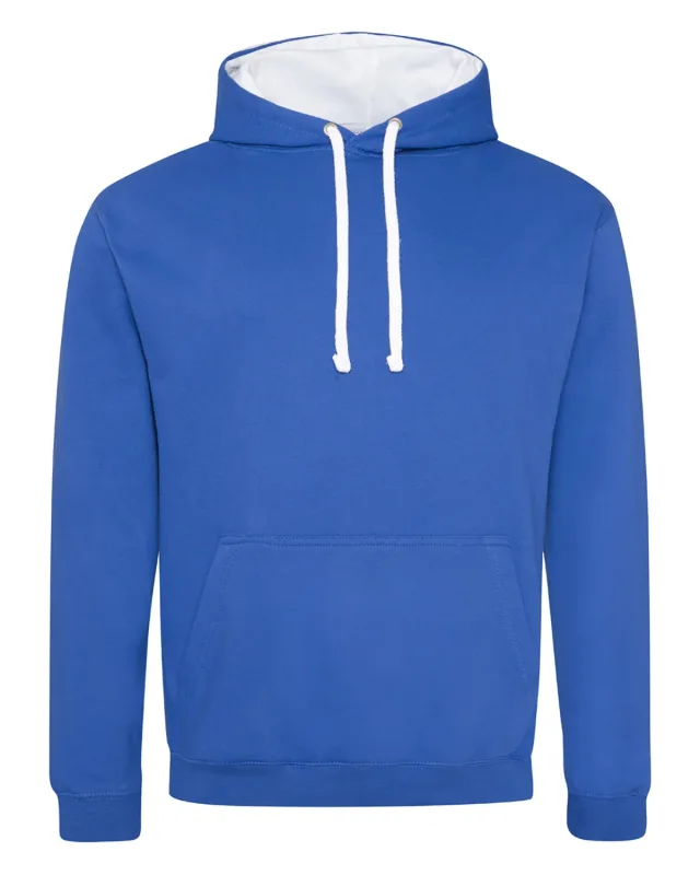 Just Hoods By AWDis Adult Midweight Varsity Contrast Hooded Sweatshirt — view 30