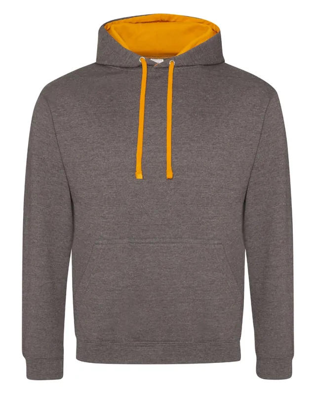 Just Hoods By AWDis Adult Midweight Varsity Contrast Hooded Sweatshirt — view 4