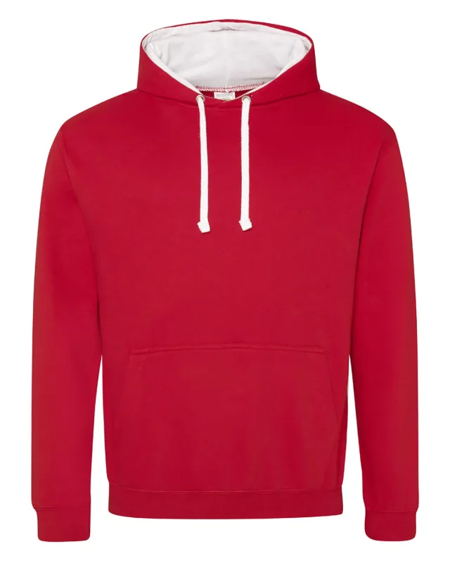 Just Hoods By AWDis Adult Midweight Varsity Contrast Hooded Sweatshirt — view 6