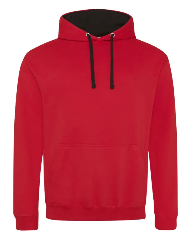 Just Hoods By AWDis Adult Midweight Varsity Contrast Hooded Sweatshirt — view 8