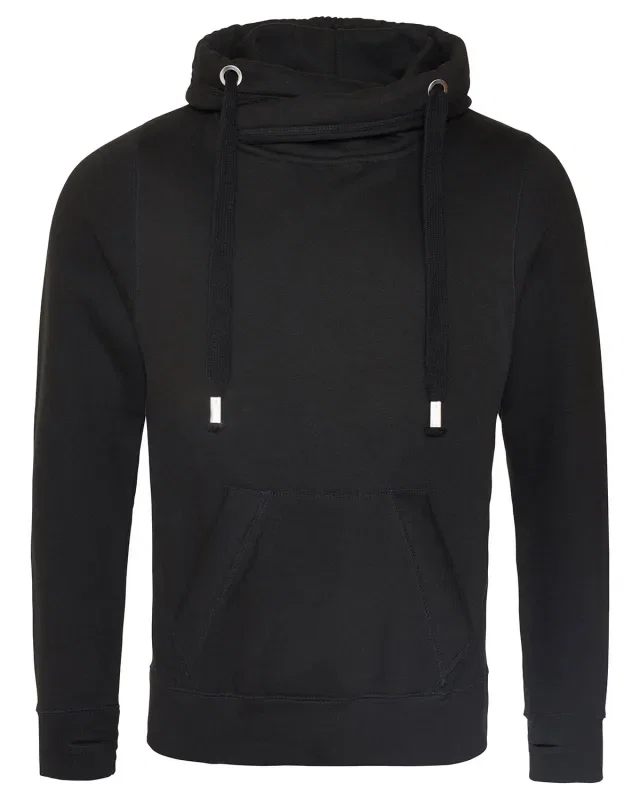 Just Hoods By AWDis Men's Heavyweight Cross Over Neck Hooded Sweatshirt — view 11