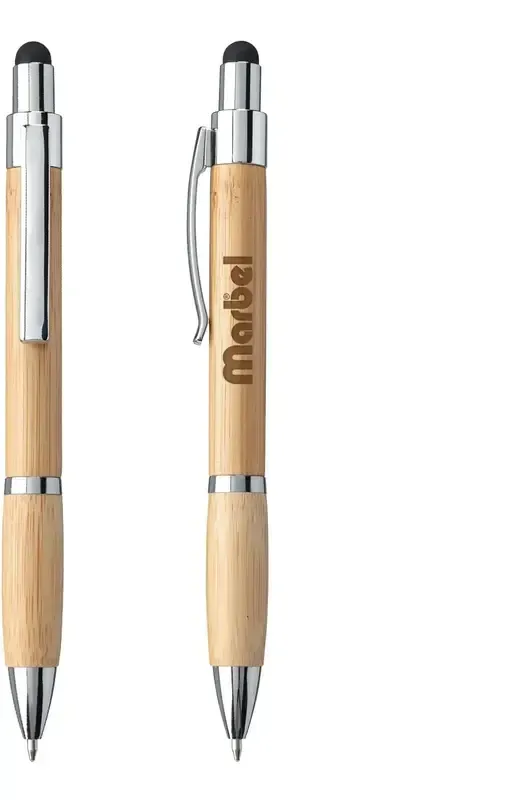 Eco-Bamboo Ballpoint Pen with Stylus - Kafza