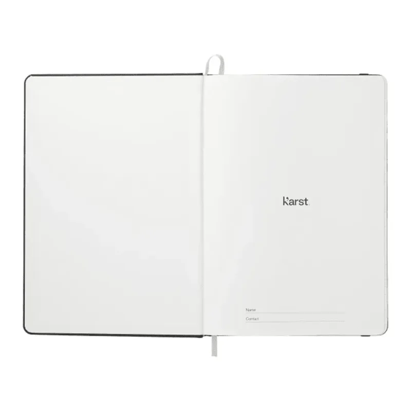 Personalized Karst Stone Bound Notebook - 5.5" x 8.5" — view 4
