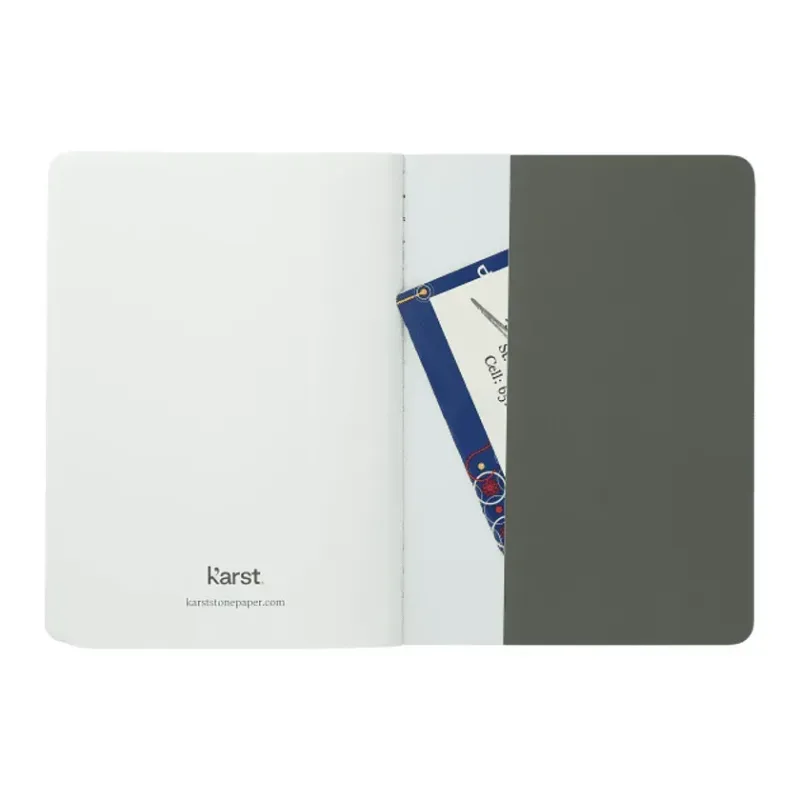 Custom Karst Eco-Friendly Stone Paper Notebook - 4"X6" — view 3