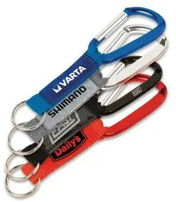 Key Tag Carabiner with Strap & PVC Patch