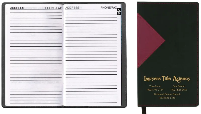 Customizable Logo-Branded Address Book - Keystone — view 4