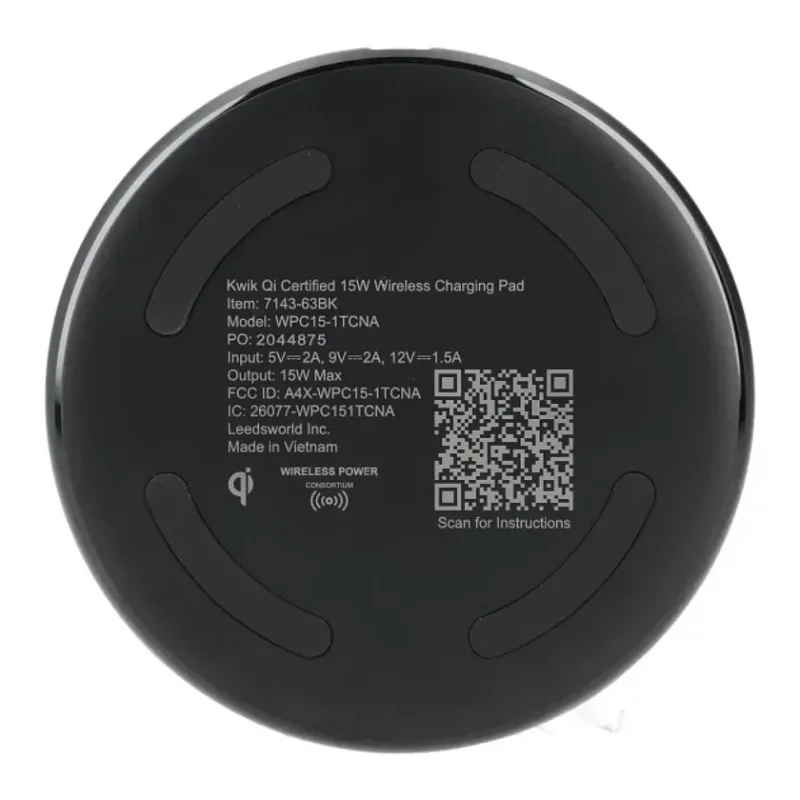 Kwik Qi Certified 15W Wireless Charging Pad — view 5