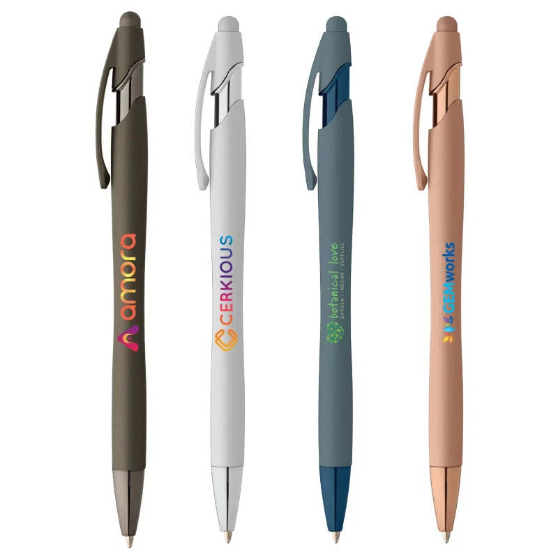 La Jolla Softy Monochrome Metallic Stylus Pen (Black Ink) β view 1