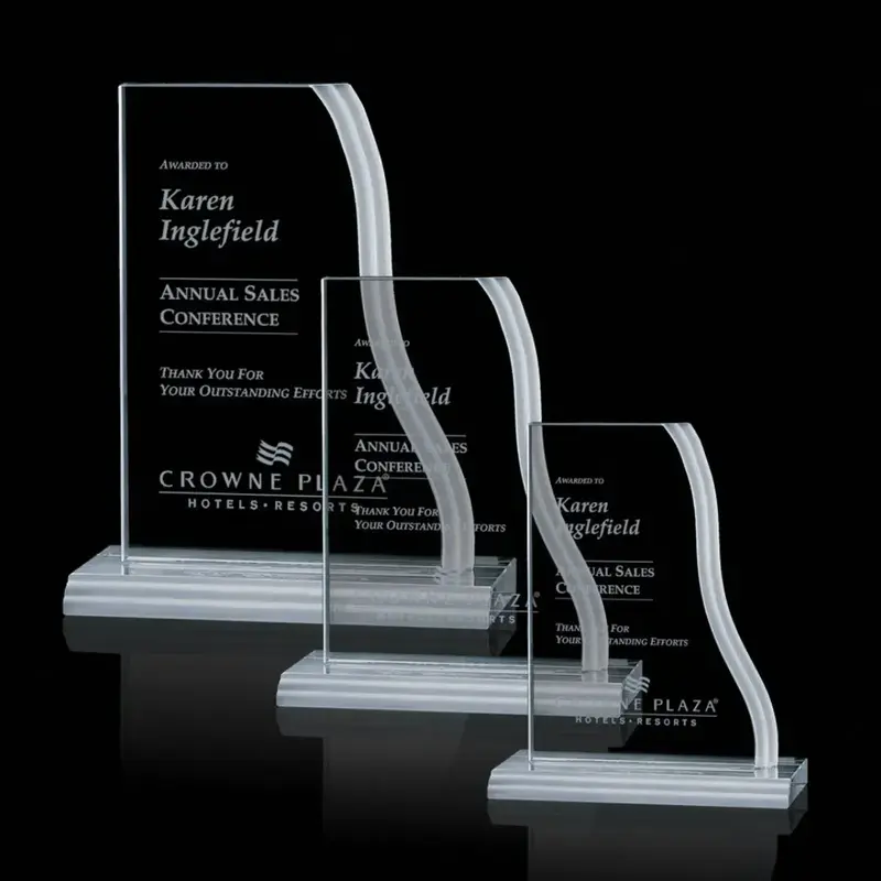 Custom Stepped Labrador Award - Budget-Friendly Elegant Corporate Recognition