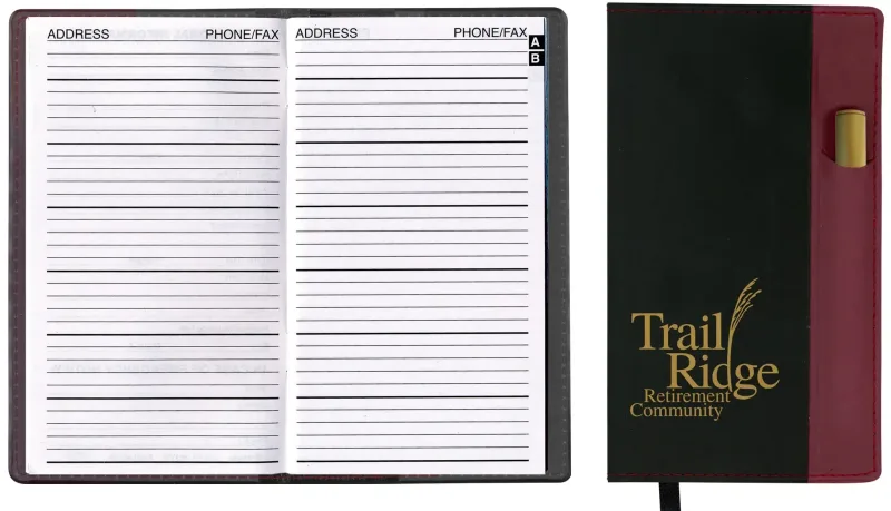 Customized Two-Tone Vinyl Address Book - Lafayette — view 3