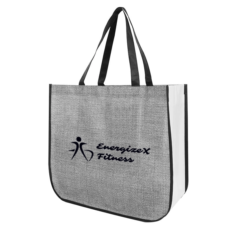 Laminated Heathered Non-Woven Tote Bag