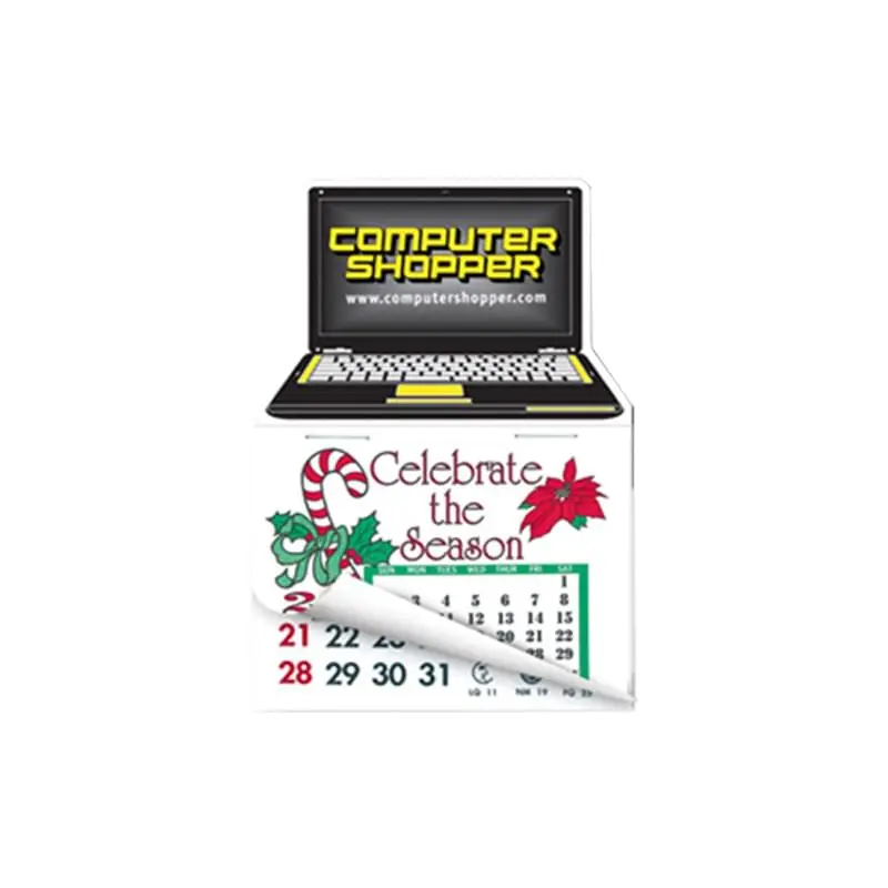 Laptop Computer Shape Pad Sticker W/Tear Away Calendar