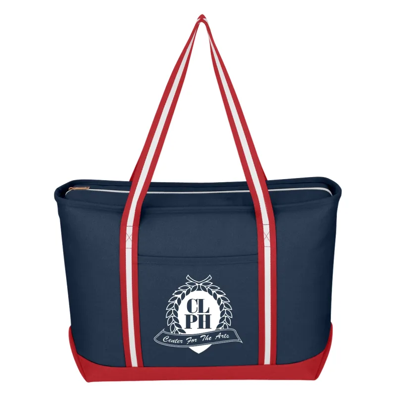 Large Cotton Canvas Admiral Tote Bag — view 3