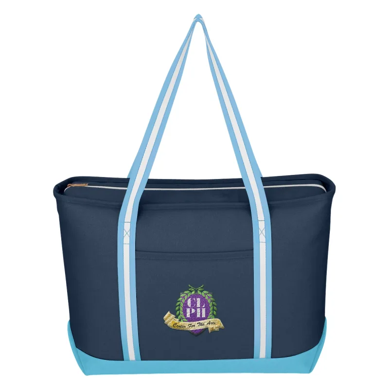 Large Cotton Canvas Admiral Tote Bag — view 7