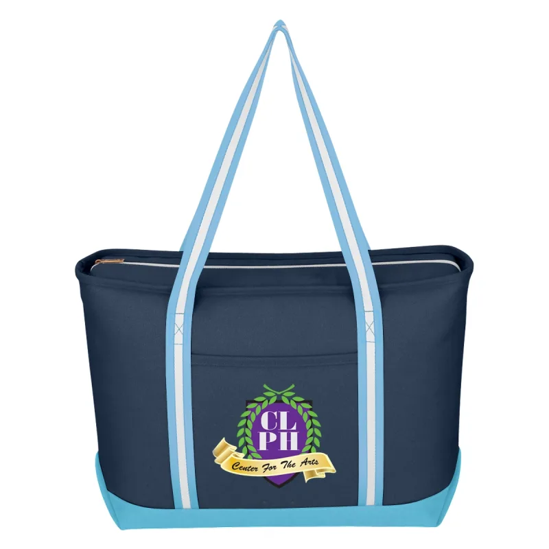 Large Cotton Canvas Admiral Tote Bag — view 8