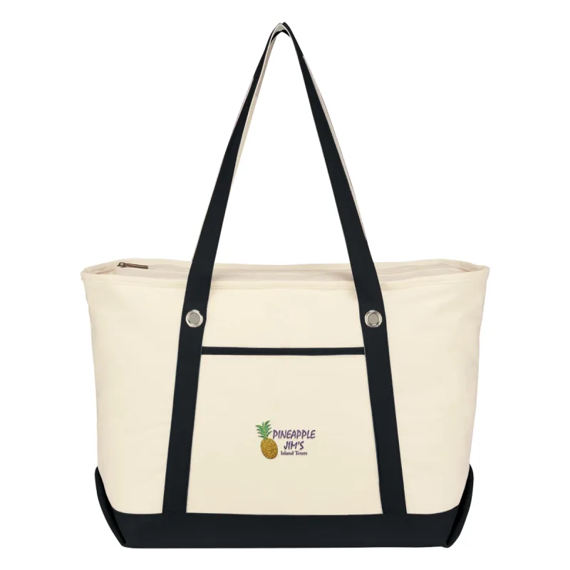 Large Cotton Canvas Sailing Tote Bag — view 9