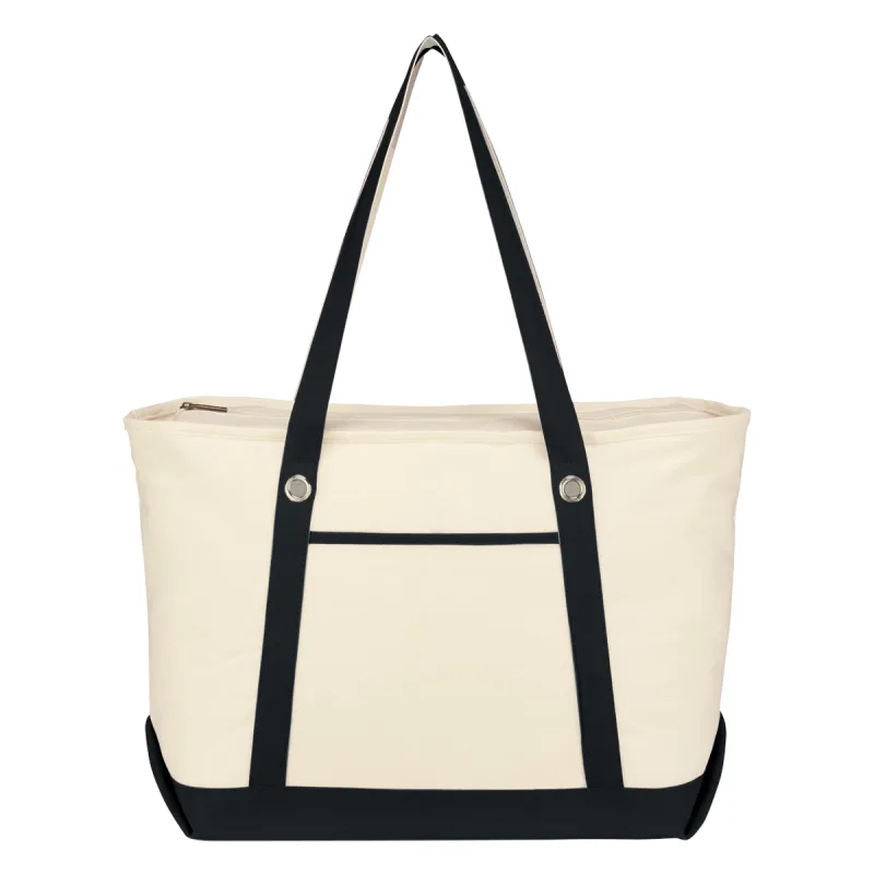Large Cotton Canvas Sailing Tote Bag — view 8